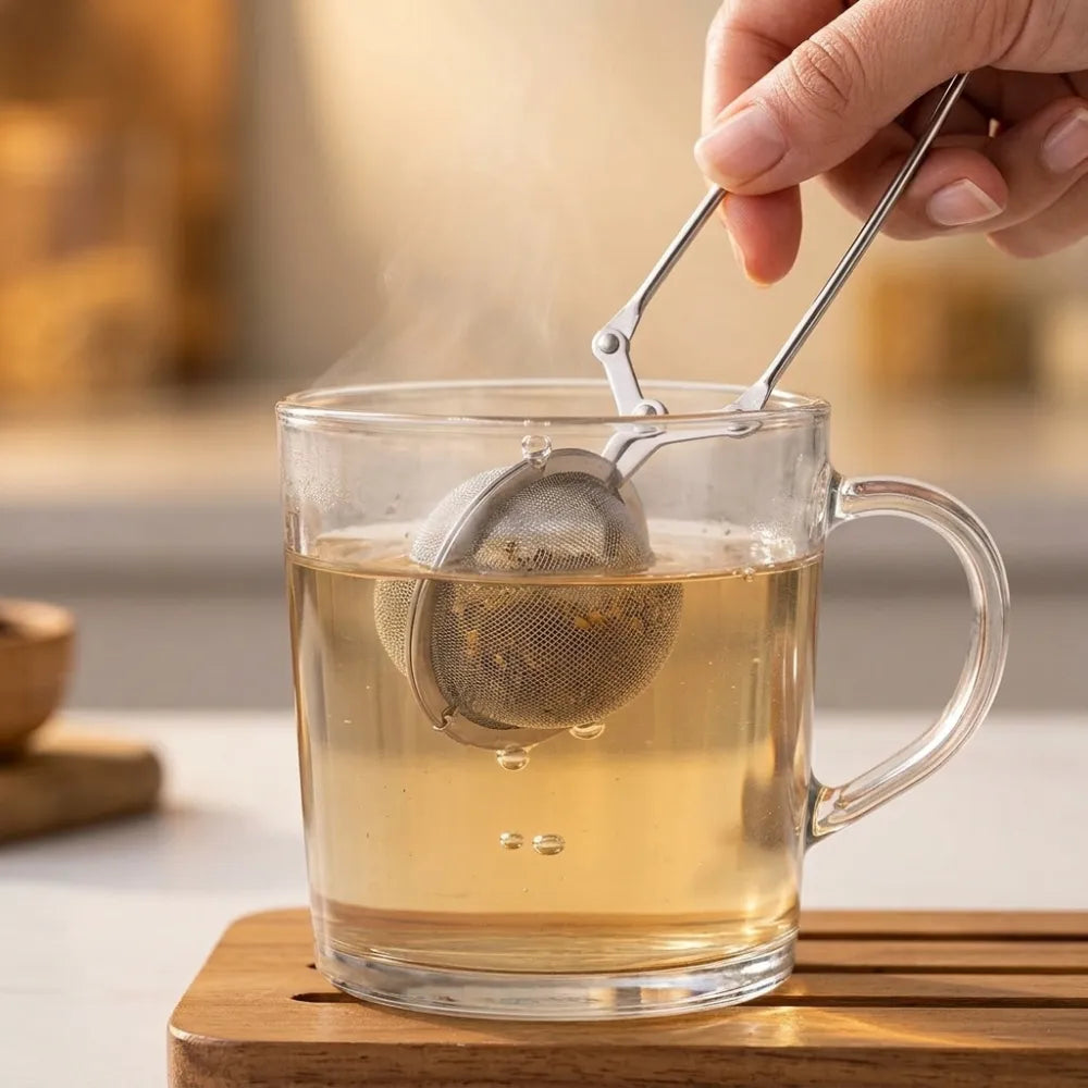 Stainless Steel Tea Infuser Spoon | Mesh Tea Strainer Filter Clip for Loose Leaf Tea, Coffee & Spices