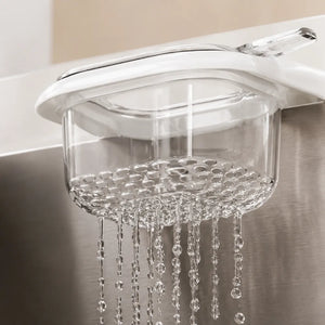 Kitchen Sink Strainer Basket with Suction Cup | Press-Type Food Waste Catcher & Removable Drain Basket for Sink & Wash Basin