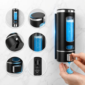Wall Mounted Liquid Hand Wash Soap Dispenser | Refillable Manual Pump Dispenser for Bathroom & Kitchen