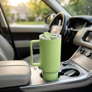 1800ml Large Plastic Tumbler with Handle, Lid & Straw | BPA-Free Travel Mug Water Bottle for Gym, Office, Home & Outdoor