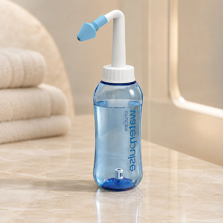 Nasal Wash Bottle | Pressure Nasal Irrigation & Nose Cleaner Bottle | Saline Nasal Rinse for Adults | Sinus & Nasal Cleansing Bottle