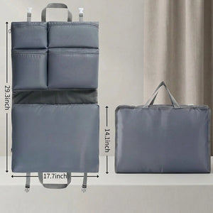 7 Pocket Wardrobe Travel Bag | Foldable Hanging Garment Organizer Duffel with Trolley Sleeve