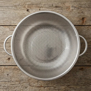 Stainless Steel Kitchen Strainer with Handle | Mesh Colander for Washing Rice, Vegetables, Fruits & Pasta