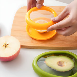 Silicone Fruit & Vegetable Fresh Cover Set (4 PCS) | Anti-Oxidation Food Storage Lids for Fridge