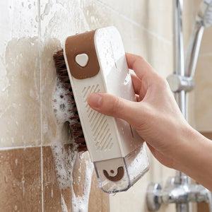 3-in-1 Multifunctional Soap Dispenser with Roller Brush | Non-Slip Draining Soap Box & Foaming Cleaning Case for Kitchen & Bathroom