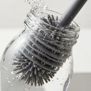 Silicone Bottle Cleaning Brush with Soft Flexible Bristles | Long Handle Water Bottle & Baby Bottle Cleaner | Easy Grip Kitchen Cleaning Brush