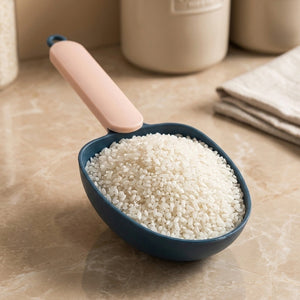 Multi-Purpose Grain Scoop with Sealing Clip | Food Measuring Spoon for Rice, Flour, Cereal & Pet Food (4 pic)
