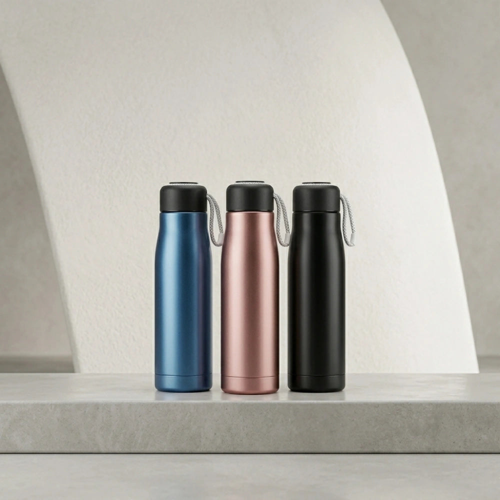 500ml Stainless Steel Vacuum Insulated Water Bottle | Hot & Cold Flask | Leakproof Sports Bottle for Office, School, Gym, Travel & Outdoor