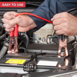 Heavy Duty Auto Jumper Cables | Emergency Battery Booster Clamps