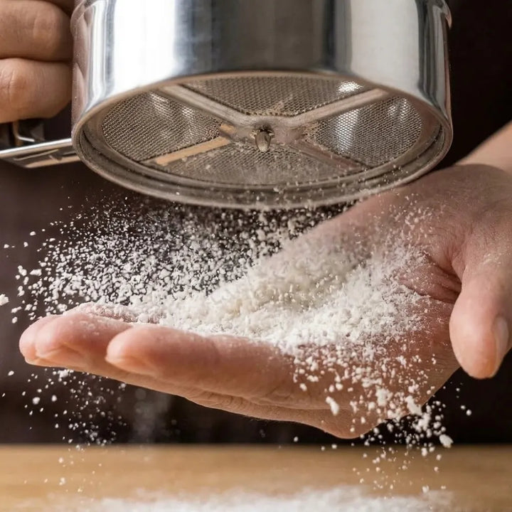 Heavy Duty Stainless Steel Flour Sifter with Handle – Baking Essentials