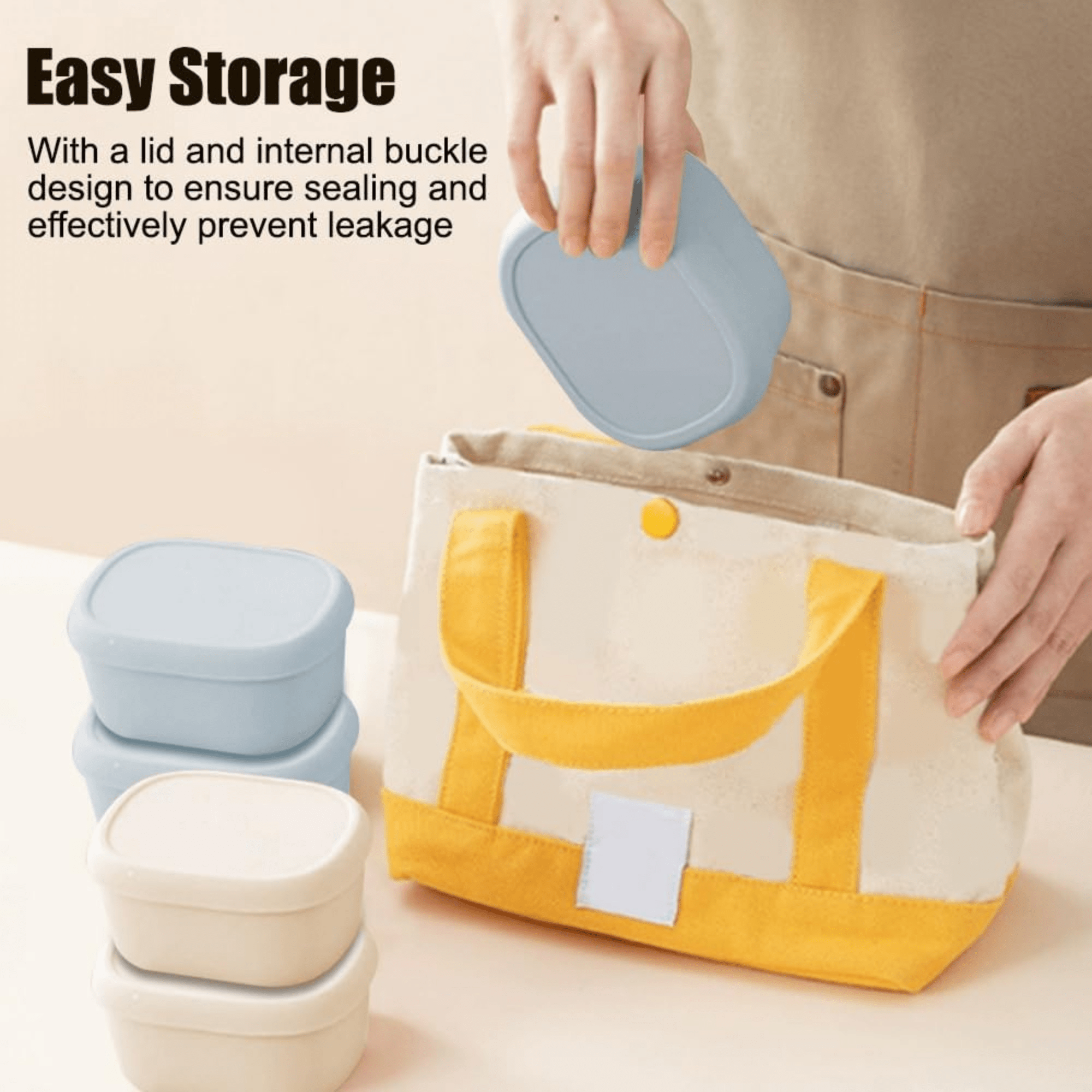 Multi-Use Silicone Food Storage Container with Lid | Flexible, Airtight Daily Storage Solution