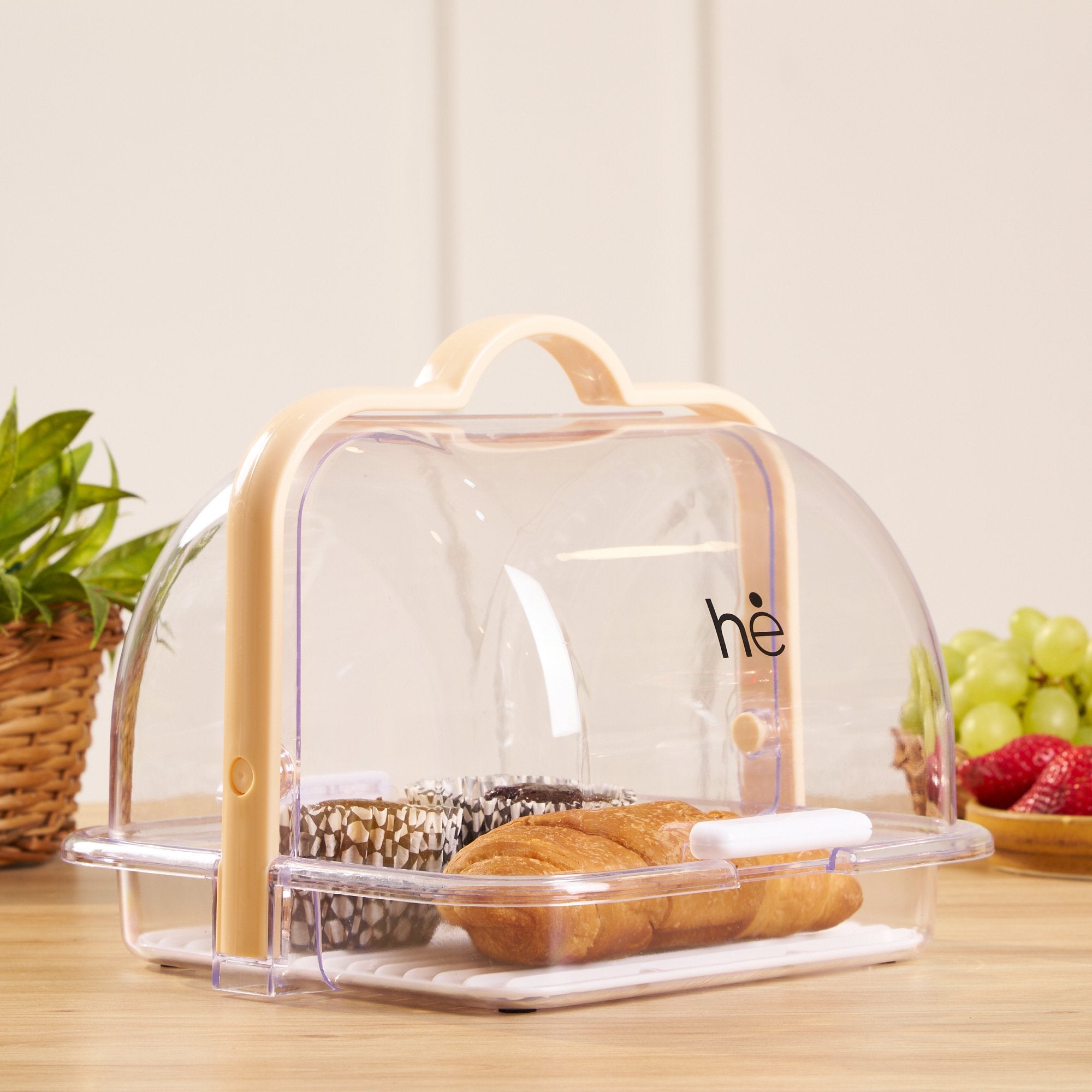 Fresh Keeper Acrylic Food Organizer | Drain Tray Vegetable Fruit Storage Container
