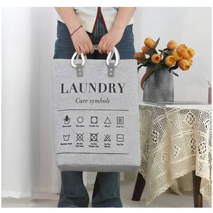 Foldable Fabric Laundry Hamper Bag | Square Shape Clothes Organizer Basket for Laundry & Home Storage