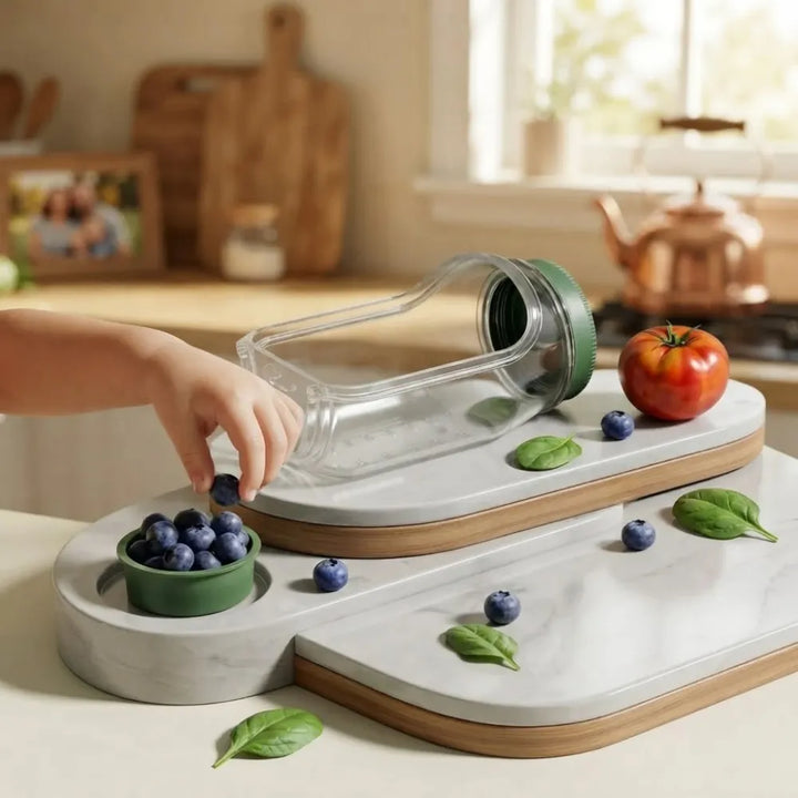 Leakproof Salad Jar with Side Opening Lid | BPA-Free Portable Salad Container with Dressing Cup