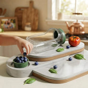 Leakproof Salad Jar with Side Opening Lid | BPA-Free Portable Salad Container with Dressing Cup
