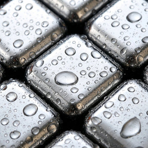 4PCS Reusable Stainless Steel Whiskey Stones | Metal Ice Cubes for Whiskey, Cocktails & Beverages | Drink Chilling Cubes Set