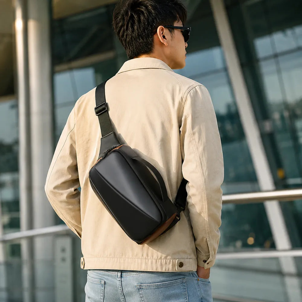 Waterproof Anti-Theft Crossbody Sling Bag | Casual Chest Shoulder Bag for Travel, Office & Daily Use