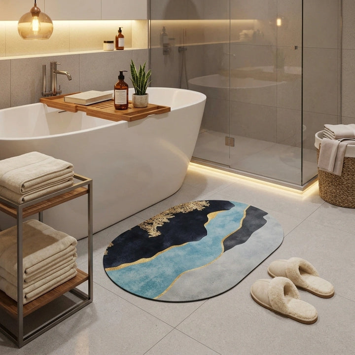 Premium Non-Slip Quick-Dry Bath Mat | Ultra-Absorbent, Machine-Washable Bathroom Rug