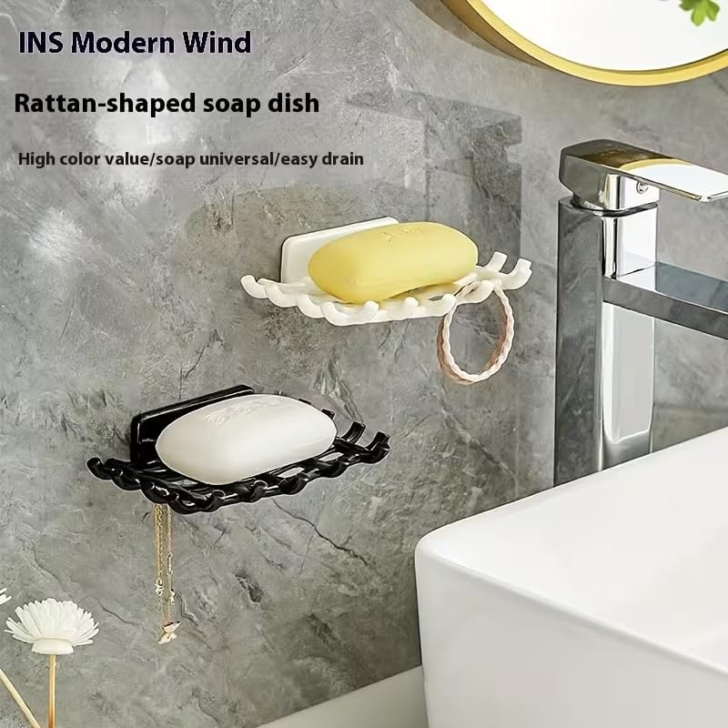 Self Adhesive Wall Mounted Soap Holder | No Drill Bathroom Soap Stand