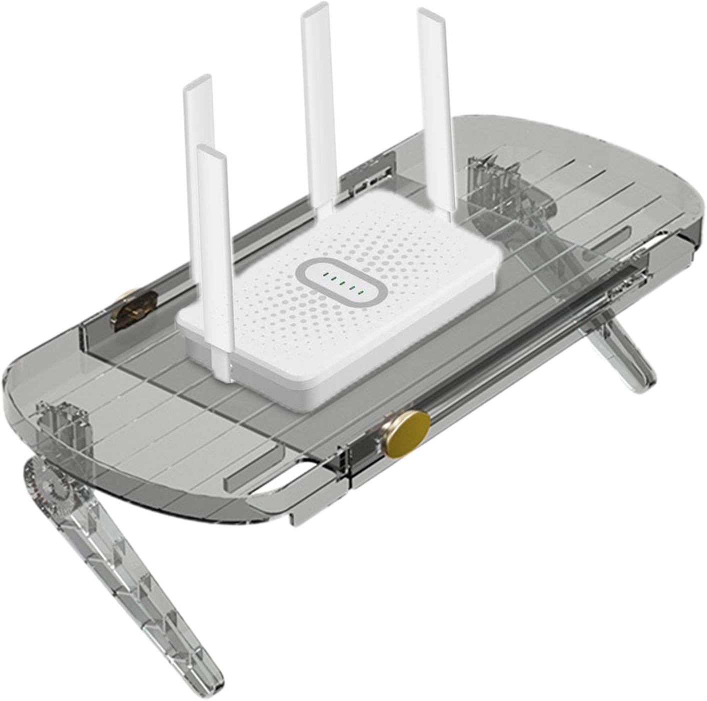 Screen Top Shelf Mount TV Screen Top Storage Rack for Cellphone Stand Router