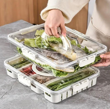 Multi Compartments Food Storage Box (4 Compartment) | Airtight Snack Storage Container