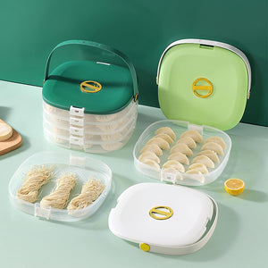 Multiple-Layer Dumplings Organizer | Stackable Freezer Storage for Fresh, Tidy Dumplings
