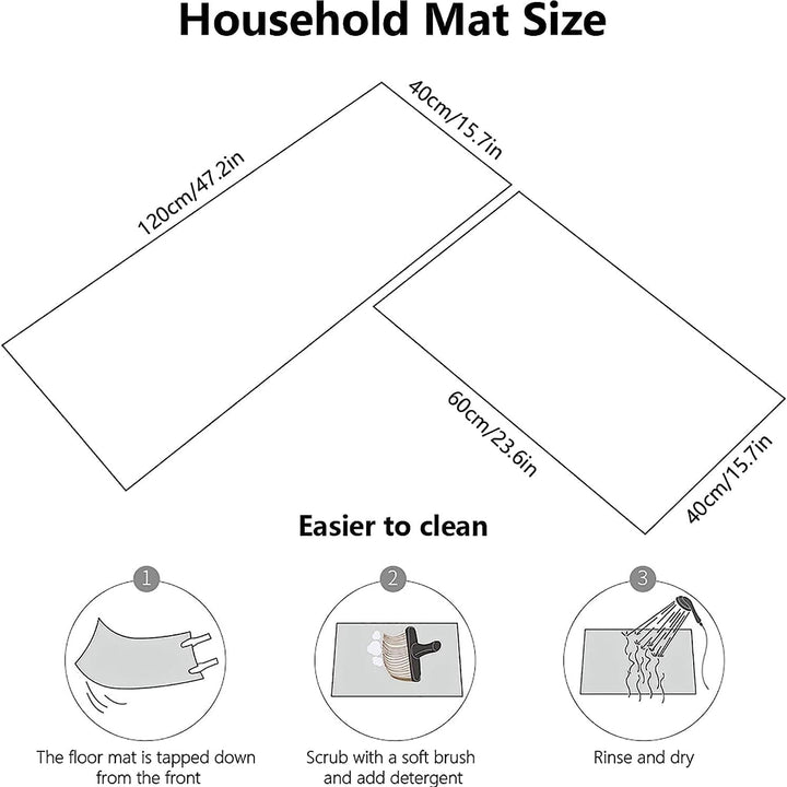 Waterproof Memory Foam Kitchen Mat - Anti-Fatigue Comfort Runner Rug