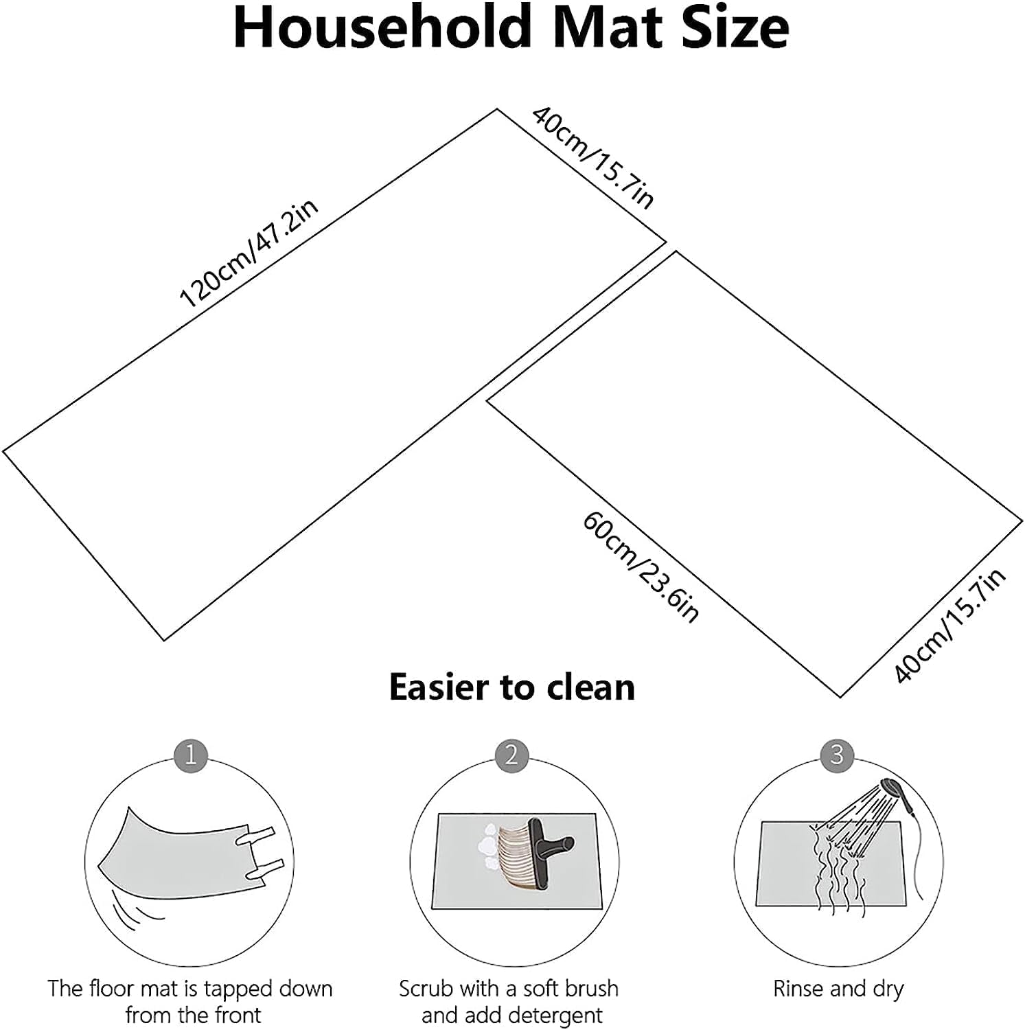 Waterproof Memory Foam Kitchen Mat - Anti-Fatigue Comfort Runner Rug