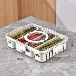 Multi Compartments Food Storage Box (4 Compartment) | Airtight Snack Storage Container