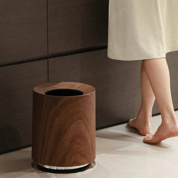 Luxury Wood Grain Trash Can