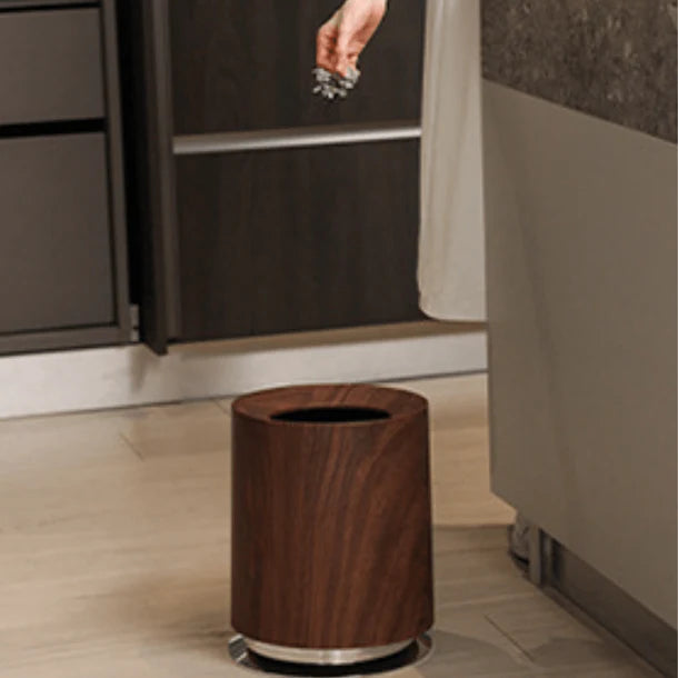 Luxury Wood Grain Trash Can