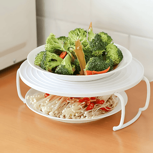 Microwave Plate Stacker | Space-Saving Kitchen Organizer for Busy Homes