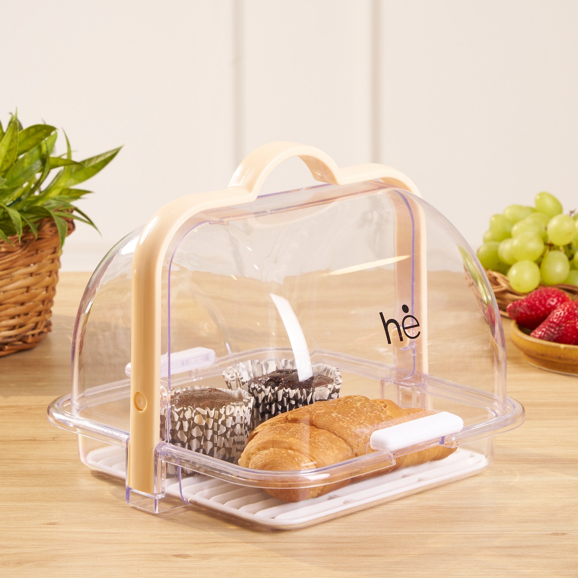 Fresh Keeper Acrylic Food Organizer | Drain Tray Vegetable Fruit Storage Container