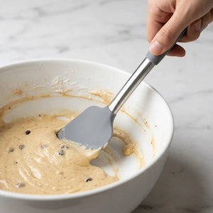 2PCS Silicone Spatula Set with Stainless Steel Handles | BPA-Free Non-Stick Cooking Utensils for Frying, Baking & Mixing