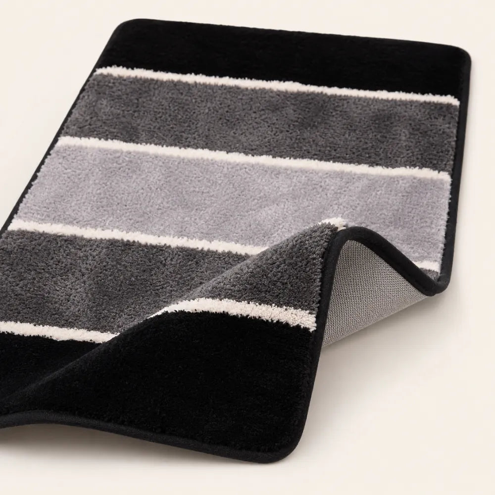 Anti-Skid Water Absorbent Door Mat 60x40 cm | Soft Microfiber Entrance Floor Mat for Bathroom, Living Room, Kitchen & Office | Dark Grey