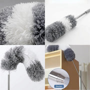 Microfiber Feather Duster with Extendable Handle | Bendable Ceiling Fan & High Reach Cleaning Duster | Washable Dust Cleaner for Blinds, Furniture & Windows