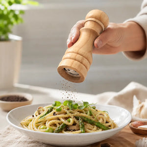 5-Inch Wooden Salt & Pepper Grinder Mill | Manual Spice Crusher for Salt, Black Pepper & Seasonings | Kitchen & Dining Table