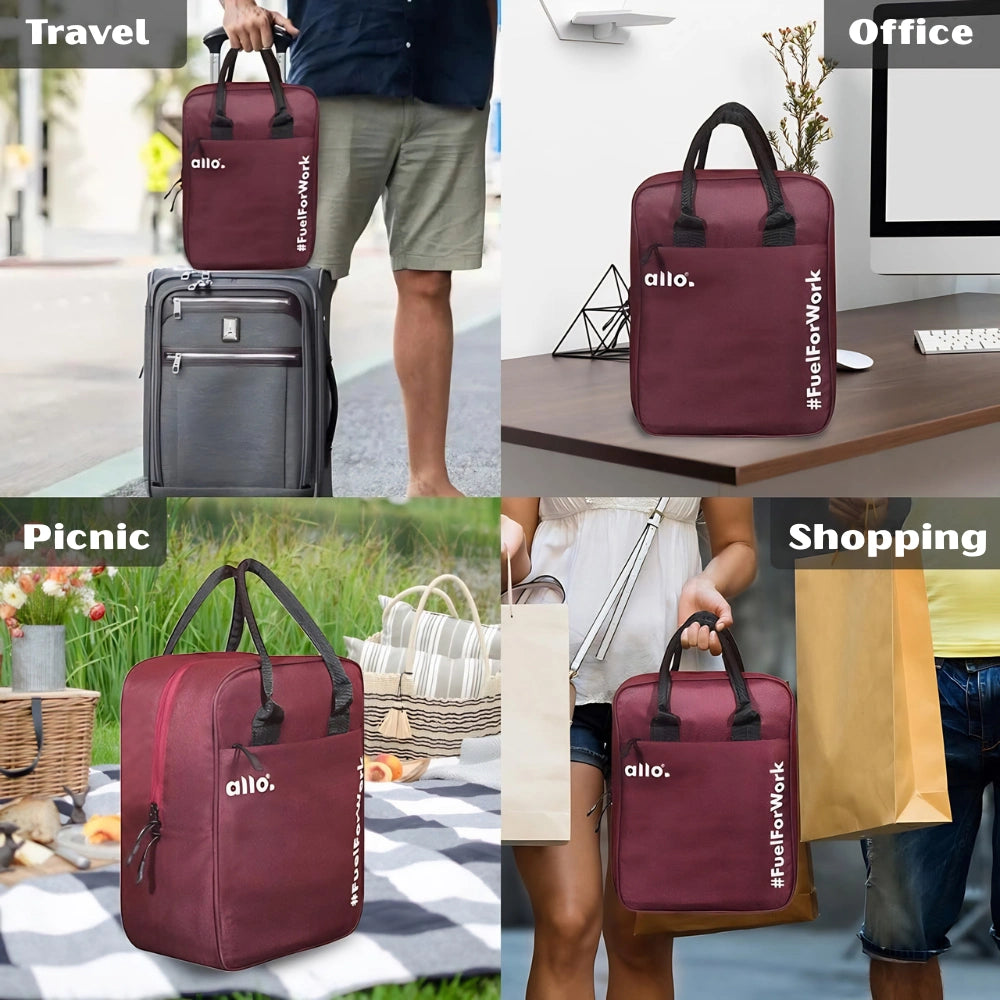 Insulated Lunch Bag for Office & Travel – Leakproof Thermal Tiffin Tote Bag for Men, Women, School & College