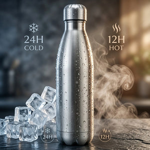 1 Litre Stainless Steel Water Bottle | Vacuum Insulated Flask, Leakproof BPA-Free Metal Bottle for Hot & Cold Drinks, Office, Gym, School & Travel
