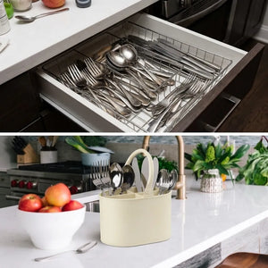 Kitchen Cutlery Holder | Spoon, Spatula & Chopstick Organizer Stand | Countertop Utensil Storage for Kitchen & Dining Table