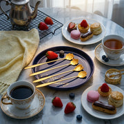 4-Piece Flower Coffee Spoon Set | Stainless Steel Dessert, Tea & Ice Cream Spoons, Elegant Floral Tableware