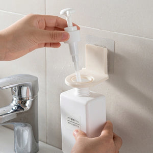Wall Mounted Shampoo & Soap Bottle Holder | Self Adhesive No Drill Bathroom & Kitchen Dispenser Rack