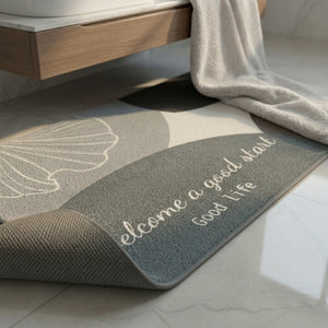 Modern Abstract Anti-Slip Bathroom Mat | Soft Absorbent Quick Dry Floor Rug Minimalist Entryway & Washroom Carpet