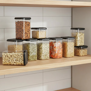Airtight Kitchen Storage Container | BPA-Free Transparent Jar for Grains, PA-free material ensures hygiene and freshness
