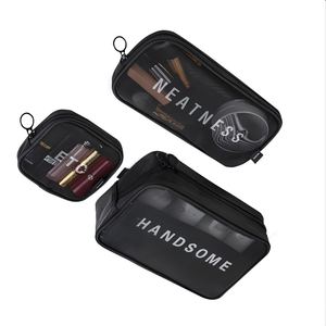 Transparent Mesh Cosmetic & Toiletry Bag | Waterproof Zipper Makeup Organizer Pouch for Travel, Grooming & Daily Essentials