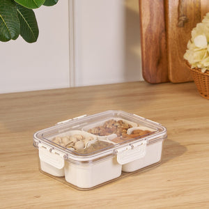 Multi-Compartment Food Storage Box | Organized Airtight Meal Prep & Pantry Solution
