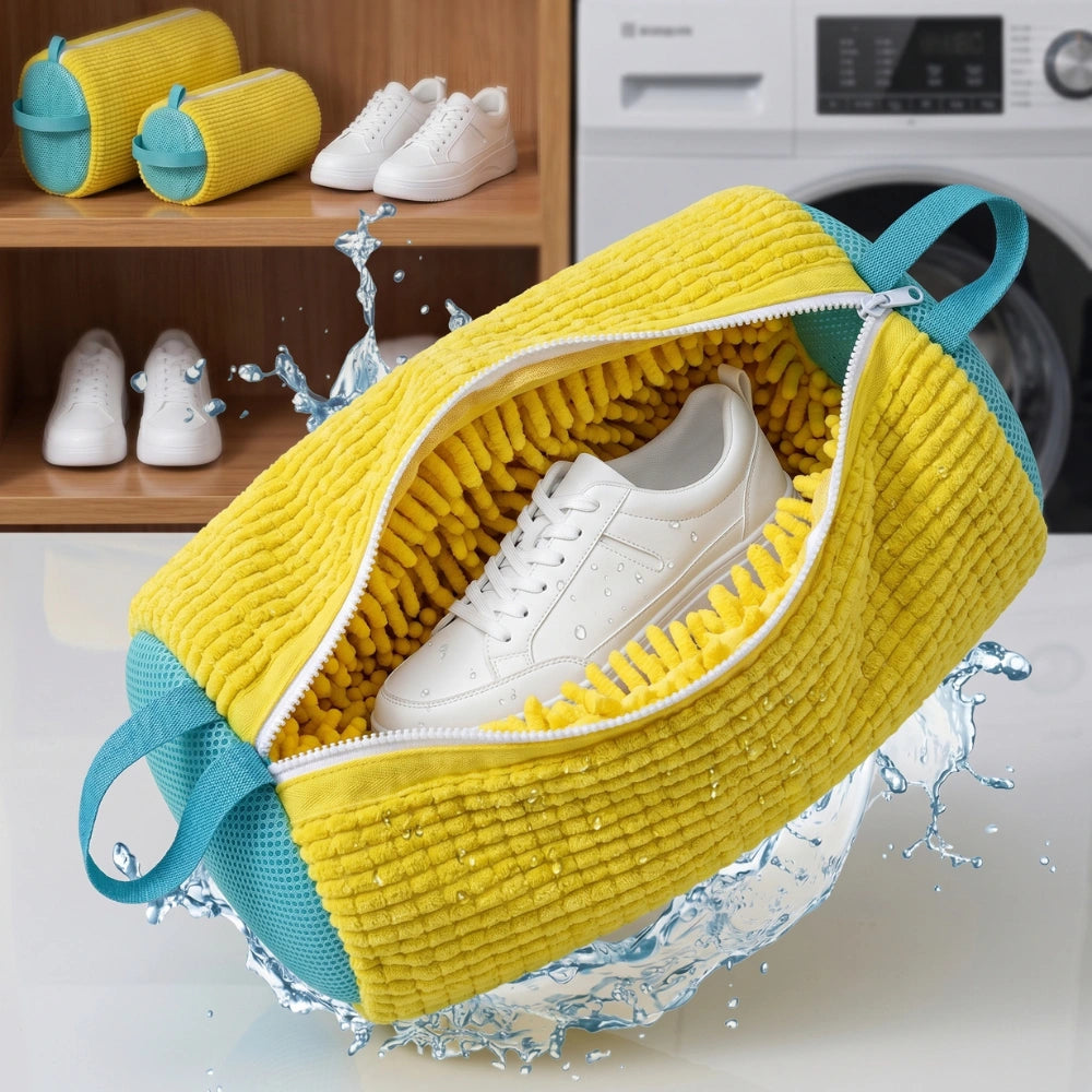 Shoe Washing Bag for Machine Reusable Sneaker Laundry Bag with Zipper Protection