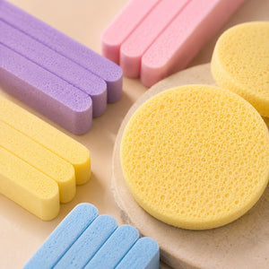 12-Piece Compressed Facial Cleansing Sponge Set | Soft Makeup Remover & Face Wash Sponges for Deep Facial Cleaning, Reusable Beauty Care Puff