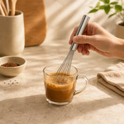 Stainless Steel Manual Hand Whisk | Coffee Frother, Egg Beater & Baking Whisk | Milk Frothing Mixer for Kitchen