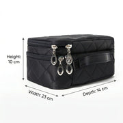 Premium Makeup Organizer Pouch | Travel Cosmetic Storage Bag with Brush Holders & Multi-Compartment Design